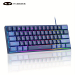 MageGee Mini 60% Žaidimų Klaviatūra, RGB Ap&scaron;vietimas 61 Klavi&scaron;ai,  Tamsiai mėlyna