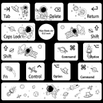 Dalinis Klaviatūros Lipdukas Tinkantis Apple Kompiuteriui MacBook Air, Kosmininkas
