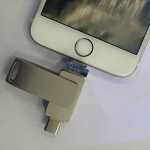 USB laikmena Flash laikmena iPhone ir iPad, Sidabrinis