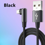 66W 5A USB C greito įkrovimo žaidimų laidas Xiaomi Samsung telefonams,  Juoda