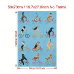 Drobės plakatas, 19,7 * 27,6 colio / 50 * 70 cm Be rėmelio