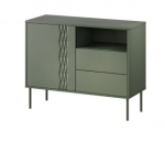 Cama MEBLE TRESSE 1D2S Komoda 100&times;40&times;75 Matinė žalia