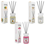 3 EYFEL namų kvapų rinkinys, 3 x 120 ml: gintaras ir pačiuliai + balta lelija + rožė