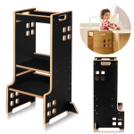 Virtuvės pagalbinė platforma vaikams Kitchen helper CASS, Black Onyx, Lionelo