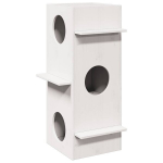 Cat house white 43x43x90 cm pu&scaron;ies masyvo
