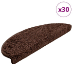 Laiptų kilimėliai 30 vnt ruda 65x21x4 cm