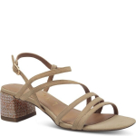 Tamaris moteri&scaron;kos kreminės spalvos basutės, Sandal heel