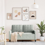Dvivietė sofa，Poilsio sofa, &scaron;viesiai pilkos spalvos, 120cm, aksomas CFE42137