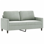 Dvivietė sofa，Poilsio sofa, &scaron;viesiai pilkos spalvos, 140cm, aksomas CFE76032