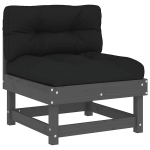 Vidurinė sofos，Poilsio sofa dalis su pagalvėlėmis, pilka, pu&scaron;ies masyvas CFE79675