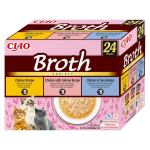 Inaba Ciao Broth Variety Vi&scaron;tiena su žuvimi kačių maistas 24x40 g (960 g)