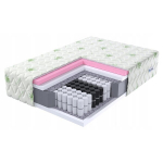Ki&scaron;eninis čiužinys VEKEL PREMIUM Aloe Vera su Visco Memory putomis, H2/H3, 23 cm, 120x200 cm