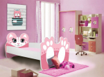 Vaiki&scaron;ka lova ADRK Furniture Bear 144, 70x140 cm, rožinė