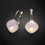 Auskarai moterims DiamondSky Glare IV (Rose Water Opal) su Swarovski kristalais