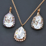 Papuo&scaron;alų rinkinys moterims DiamondSky Celestial Drop III su Swarovski kristalais