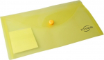 Plastikinis vokelis Dl geltonas, skaidrus, 180 mikr., 124x226 mm