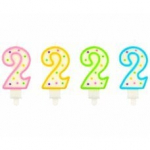 Ta&scaron;kinė žvakė su numeriu 2, 7,5 cm