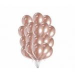 Balionai Beauty & Charm, rausvai aukso spalvos metalo, 30 cm, 50 vnt.