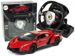 Radijo bangomis valdomas Lamborghini Veneno 1:24 raudonas