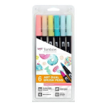 TOMBOW ABT flomasterių-teptukų rinkinys CANDY, 6 spalvos