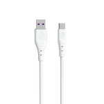 Elastingas USB - USB-C kabelis 6A 1m, baltas
