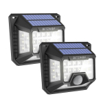 I&scaron;orinė Blitzwolf LED saulės lempa BW-OLT3 su prieblandos ir judesio jutikliu, 1200mAh (2 vnt.)