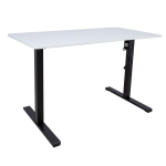 Reguliuojamo auk&scaron;čio ra&scaron;omasis stalas ERGO OPTIMAL su 1 varikliu 120x60cm, baltas/juodas