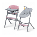 Daugiafunkcinė maitinimo kėdutė Kinderkraft Livy + gultukas Calmee Aster Pink