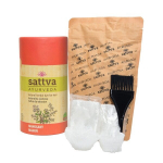 Augaliniai tamsiai raudonos spalvos plaukų dažai Mahogany, Sattva Ayurveda, 150g