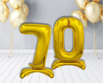 Folijos numerio balionai, rinkinys "70" (spalva: auksas) 5063