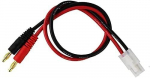 1 vnt. "Tamiya" įkrovimo kabelis su 4 mm auksinio kontakto banano ki&scaron;tuku 14AWG 30 CM