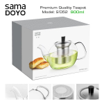 Samadoyo Premium klass virdulys su nerūdijančio plieno filtru S'052, Premium Quality Teapot, 900 ml.