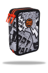 Forminis trijų skyrių penalas su priedais CoolPack Jumper 3 Grey ball F067710