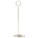 Metalinis stalo numerio laikiklis, 22 cm, auksinis