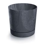 Gėlių vazonas Prosperplast Tubo P Beton Effect DPOP400E-S433, juodas
