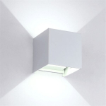 LED sieninis &scaron;viestuvas kvadratinis 2x5w 4000k ip54 baltas