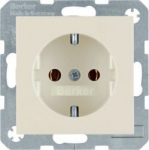 Berker B.kwadrat 16a Ip20 kreminis blizgus Schuko lizdas