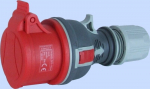 Elektros lizdas 4p 16a 400v raudonas hermetinis