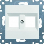Hager Lumina Wl2320 dviguba Keystone Jack plok&scaron;telė