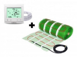 Grindinio &scaron;ildymo tinklelis Wellmo MAT (dydis 0,5 m2) + programuojamas termostatas Wellmo WTH-51.36 NEW