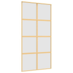Stumdomos durys auksinės 102,5x205cm stiklas/aliuminis 155189