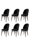 Kėdės rinkinys (6 vienetai) Ritim - Black, Brown