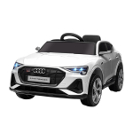 Elektrinis vaikų automobilis 12 V elektrinis automobilis &bdquo;Audi E-tron&ldquo; su nuotolinio valdymo pultu, saugos diržu, muzika (MP3/USB/TF), vaikų automobilis vaikams nuo 3 iki 5 metų, 3&ndash;5 km/h, baltas