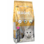 Kačių kraiko dėžės smėlis : MAGIC LITTER Bentonite Ultra White Baby Powder, 5l