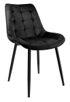 NORMAN Velvet juodo aksomo kėdė