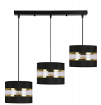 Pakabinamas &scaron;viestuvas Candellux PANDY juodas 3xE27 juoda-aukso spalvos