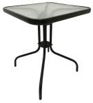 Lauko stalas Bergama, 60x60x70 cm, juodas