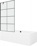 Vonia Mexen Cube su apdaila ir stiklo sienele, 180x80 cm + 100 cm