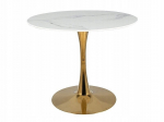 Stalas Espero Round &ndash; modernus baltas apvalus valgomojo stalas 90 cm
