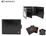 Didelė vyri&scaron;ka odinė piniginė su užsegimu - Rovicky TY25297